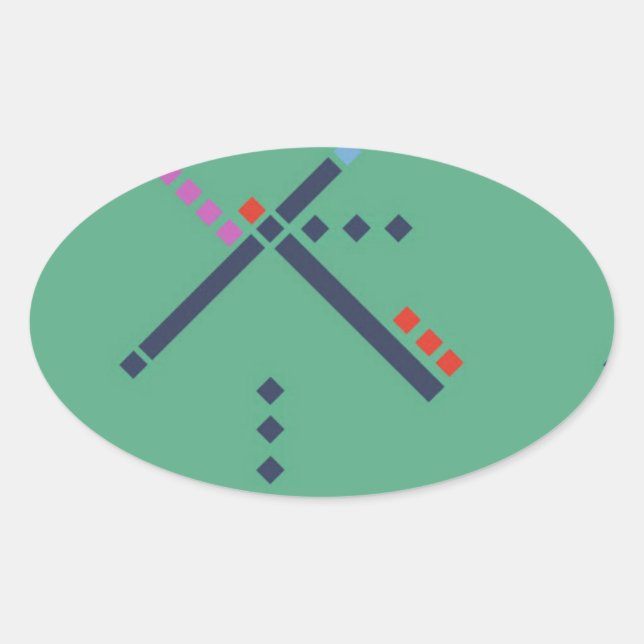 PDX Airport Carpet Ovaler Aufkleber (Vorderseite)