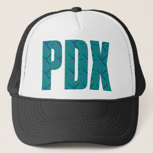 PDX beschriftet Portland-Flughafen-Teppich Truckerkappe