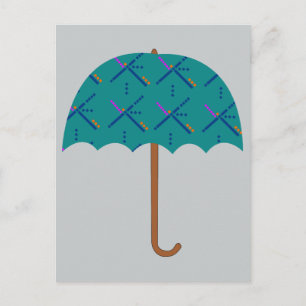 PDX Flughafen Carpet Umbrella Postkarte