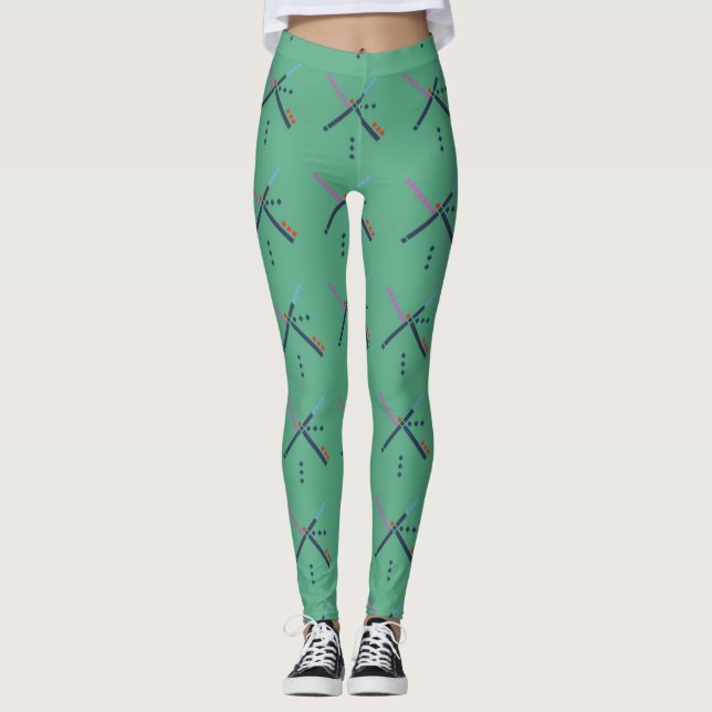 PDX Flughafen-Teppich | eine bewertete Wolldecke Leggings (Vorderseite)