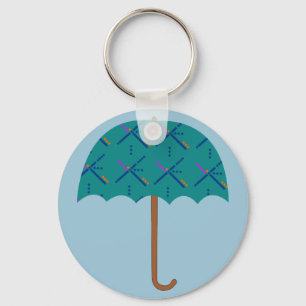 PDX Flughafen-Teppich-Regenschirm Schlüsselanhänger