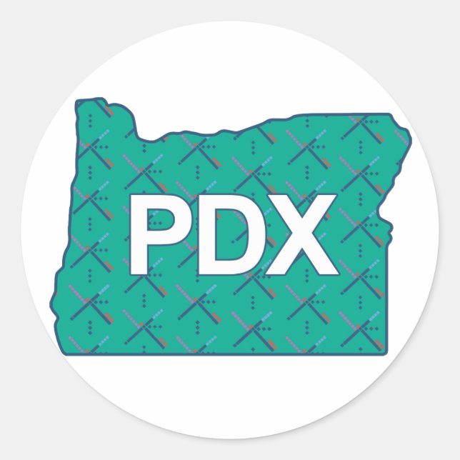 PDX Portland Airport Carpet Oregon Aufkleber (Vorderseite)