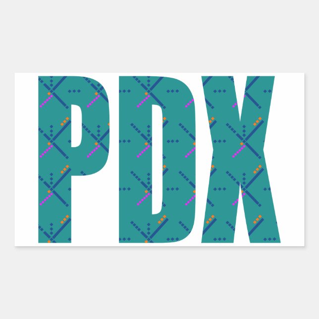 PDX Portland Airport Carpet Rechteckiger Aufkleber (Vorderseite)