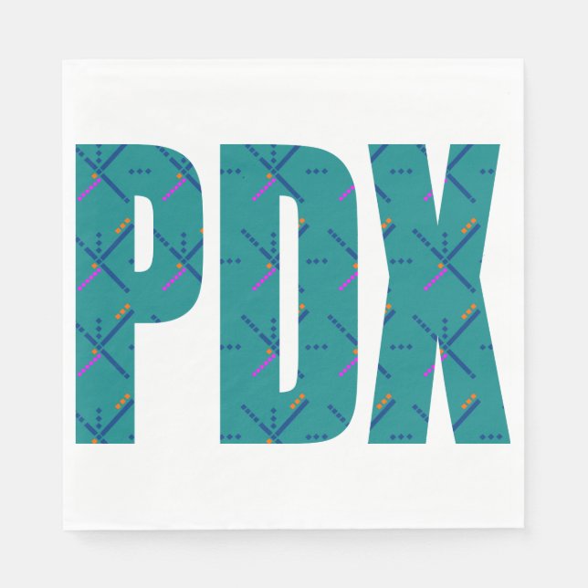 PDX Portland Airport Carpet Serviette (Vorderseite)
