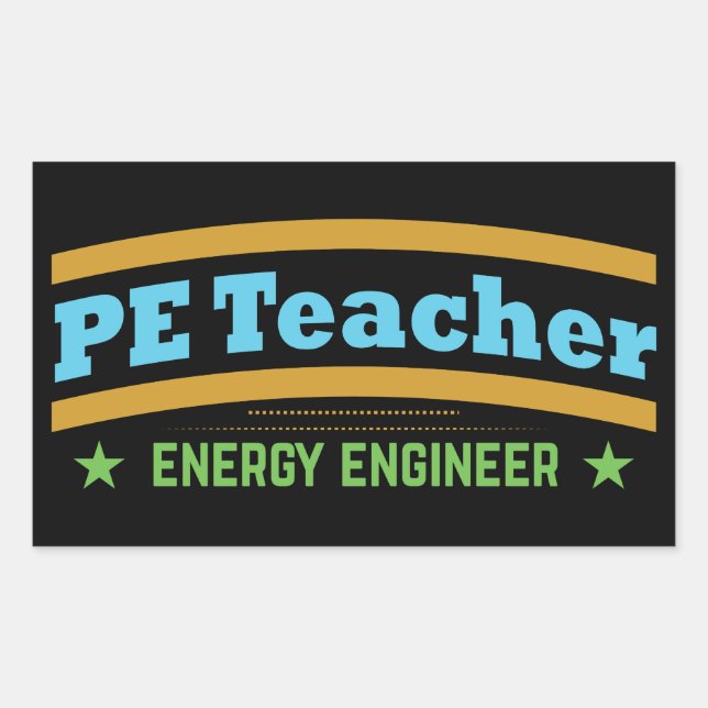 PE LEHRER - Ingenieur für Energie Rechteckiger Aufkleber (Vorderseite)