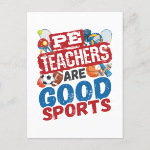 PE-Lehrer sind gute Sportgeräte und Lehrer Postkarte