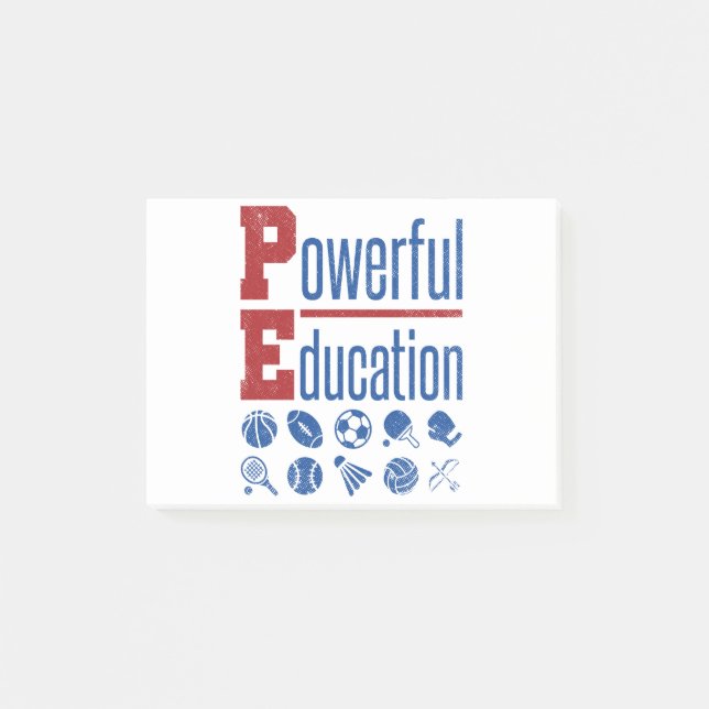 PE Leistungsstarke Bildung PE-Lehrer Post-it Klebezettel (Vorderseite)