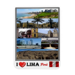 PE Perù - Lima - I Liebe Mosaic - Magnet
