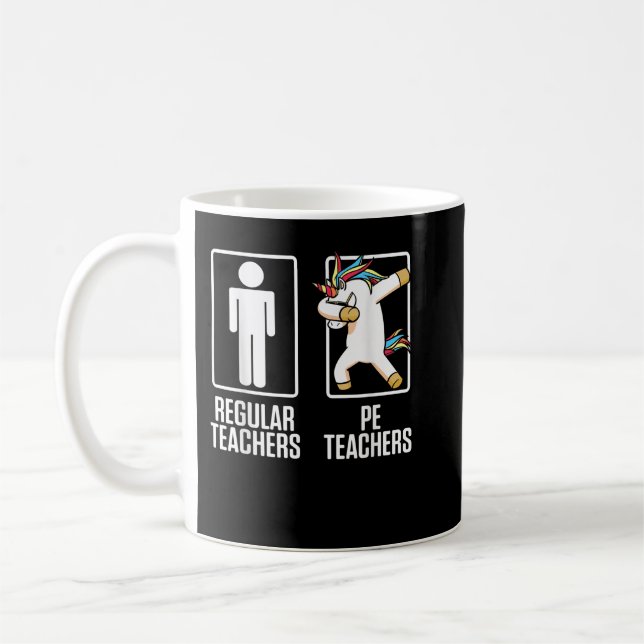 PE Physikalische Bildung Lehrer Unicorn Geschenke Kaffeetasse (Links)