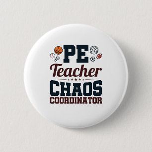 PE Teacher Chaos Koordinator Button