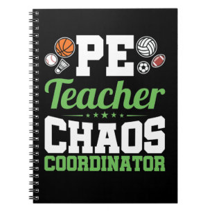 PE Teacher Chaos Koordinator Notizblock