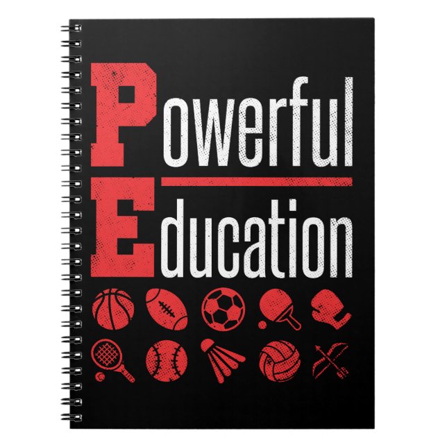 PE Teacher Gym Coach Leistungsstarke Bildung Notizblock (Vorderseite)