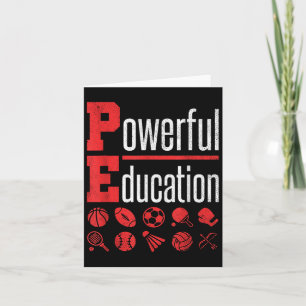 Pe Teacher Gym Physical Bildung School Motivatio Karte