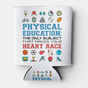 PE Teacher Phys Ed Gym Trainer Herzrasen Dosenkühler