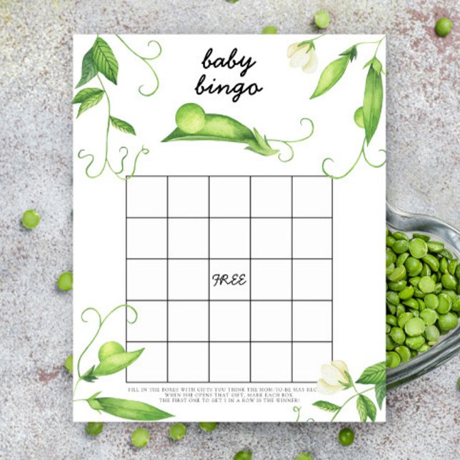 Pea baby shower - Baby shower bingo game (Von Creator hochgeladen)