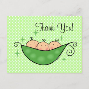 Pea Dans Mon Pod Triplé Merci Carte Postale