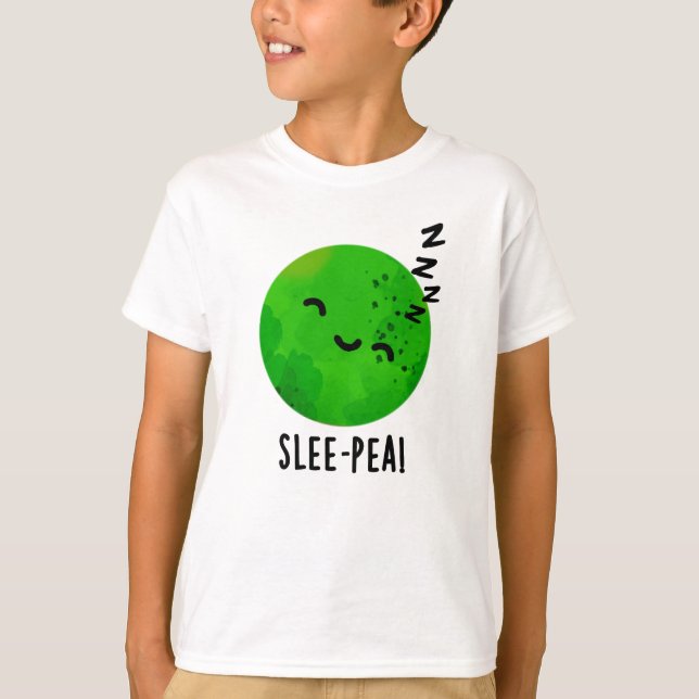 Pea Funny Sleeping Pea Pun T-Shirt (Vorderseite)