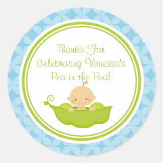 Pea in Pod Baby Shower Custom Favor Stickers