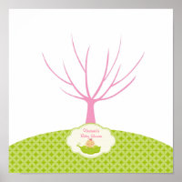 Pea in Pod Baby Shower Gästebuch Tree Poster
