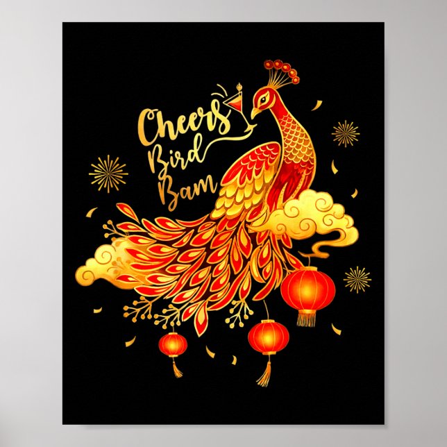 Pea Mahjong Cheers Bird Bam Chinese Mah Jong Game  Poster (Vorne)
