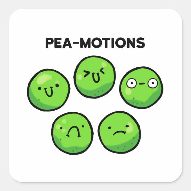 Pea-Motions Funny Vegemoniale Pun Sticker (Vorderseite)