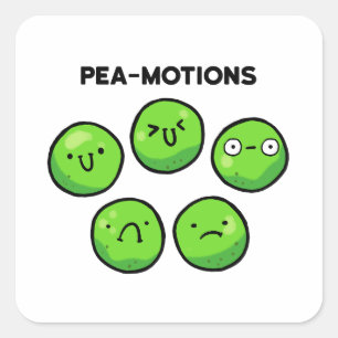 Pea-Motions Funny Vegemoniale Pun Sticker