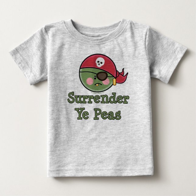 Pea Pirate Baby Bio Baby T-shirt (Vorderseite)