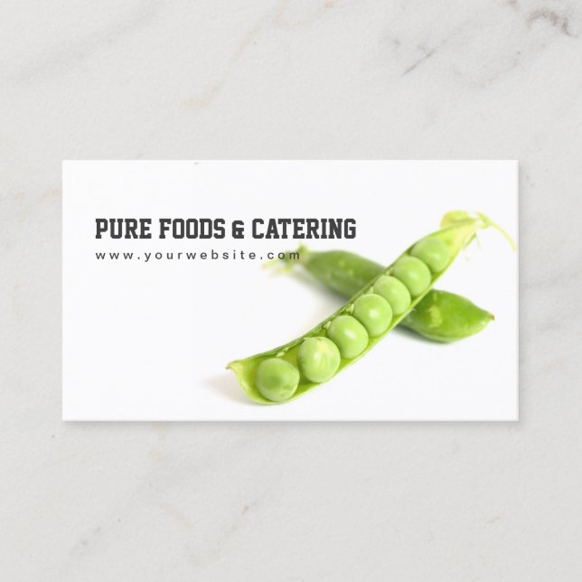 Pea Pod Pure Foods & Catering Vegan Visitenkarte (Vorderseite)