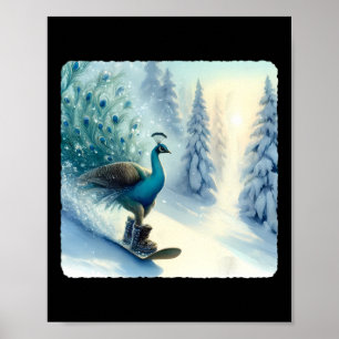 Pea Snowboards im Schneegebiet. Snowboarden Poster