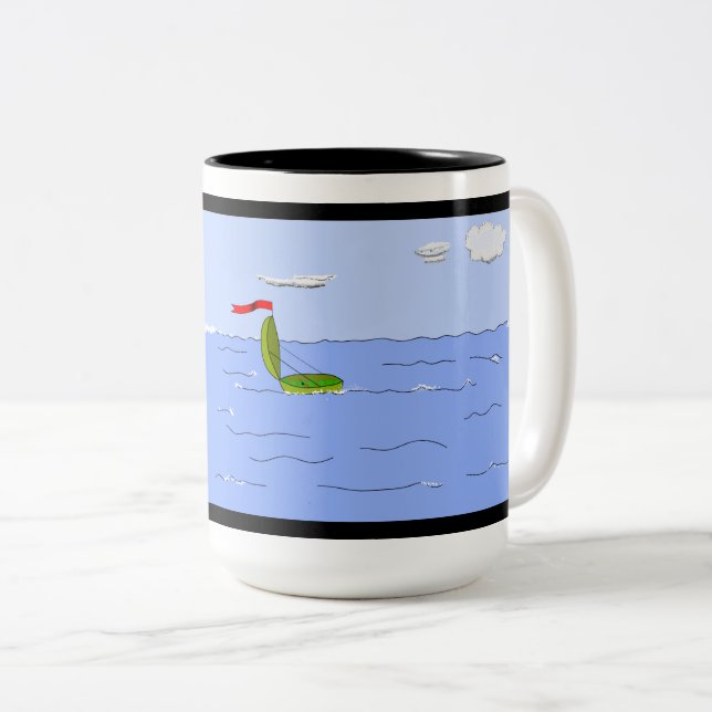 Pea Vyage II Zweifarbige Tasse (VorderseiteRechts)