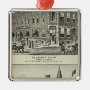 Peabody-Bank, Kansas Silbernes Ornament