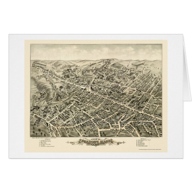 Peabody, panoramische Karte MAs - 1877 (Vorderseite (Horizontal))