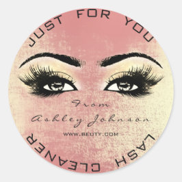 Peac Rose Beauty Glitzer Peach Lash Makeuaner Runder Aufkleber