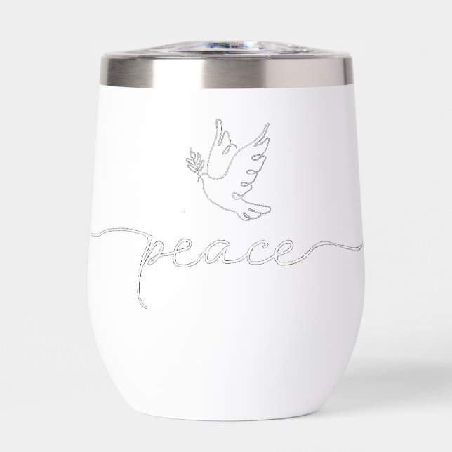 PEACE 11oz STAHL-INSULATED WEINTUMBLER (Vorderseite)