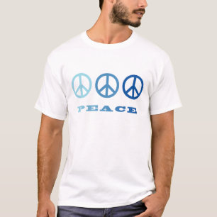 Peace 3 Symbols (blau) T-Shirt