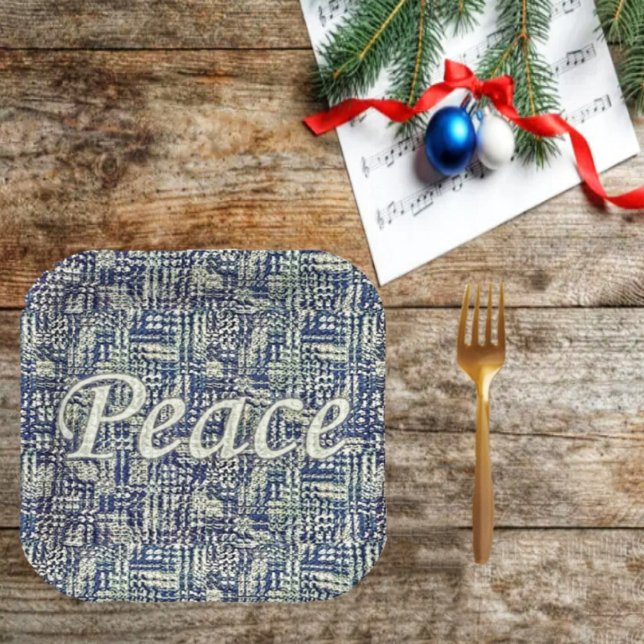 Peace Abounds Pappteller (Break out the holiday paper plates when serving your Holiday dinners!)