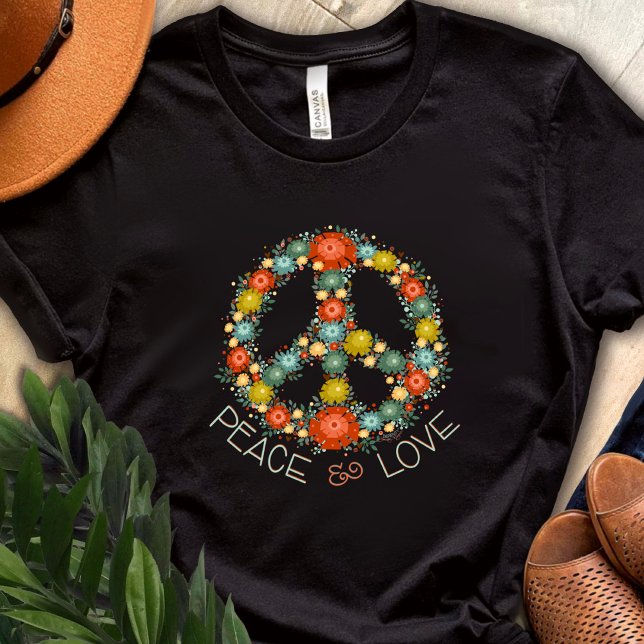 "Peace and Liebe Floral" Inspirivity T - Shirt (Von Creator hochgeladen)