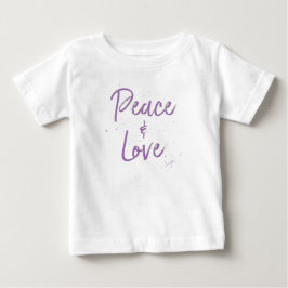 PEACE-and-Love-Purple Baby T-shirt