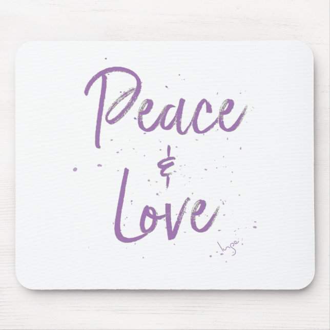 PEACE-and-Love-Purple Mousepad (Vorne)
