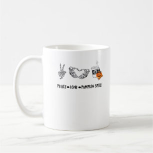 Peace and Pumpkin Gewürz, Halloween Skeletton-Klas Kaffeetasse