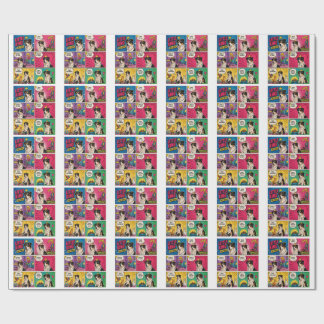 Peace And Snacks Comic Hund Geschenkpapier