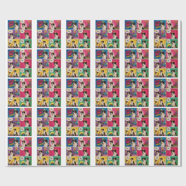 Peace And Snacks Comic Hund Geschenkpapier (Flach)