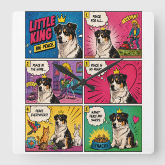 Peace And Snacks Comic Hund Uhr
