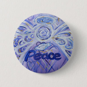 Peace Angel Art Button Button Pendant (Runde)