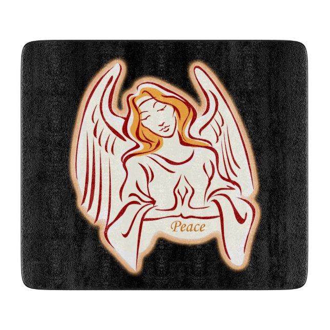 Peace Angel Cutting Board Schneidebrett (Vorderseite)