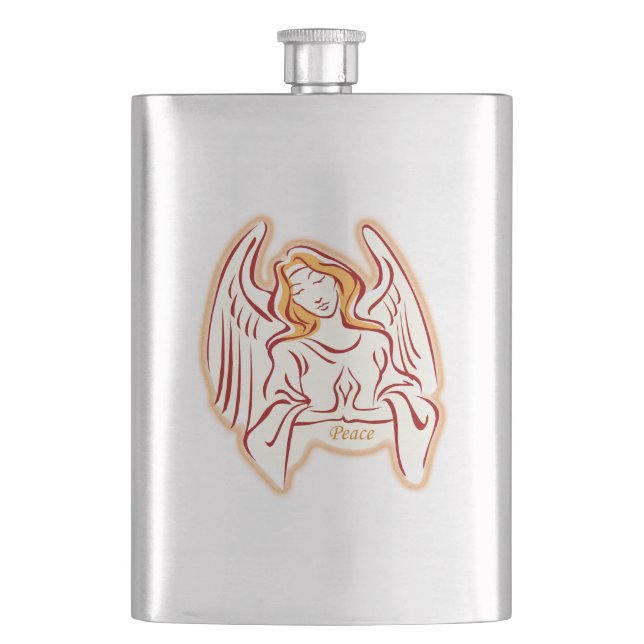 Peace Angel Flask Flachmann (Vorderseite)