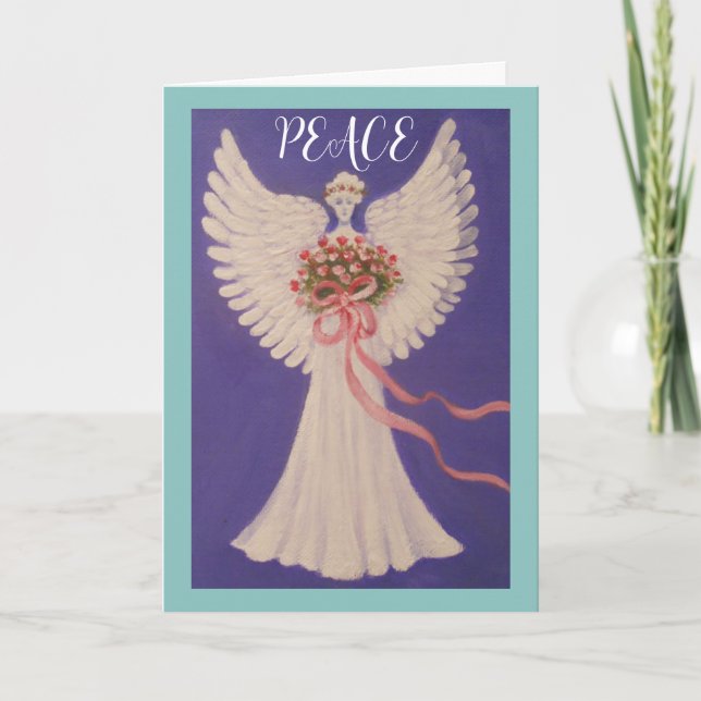 Peace Angel Standard, 5" x 7" geklappte Grußkarte Karte (Vorderseite)
