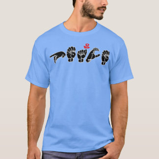 PEACE ASL Zeichensprache Design 1 T-Shirt