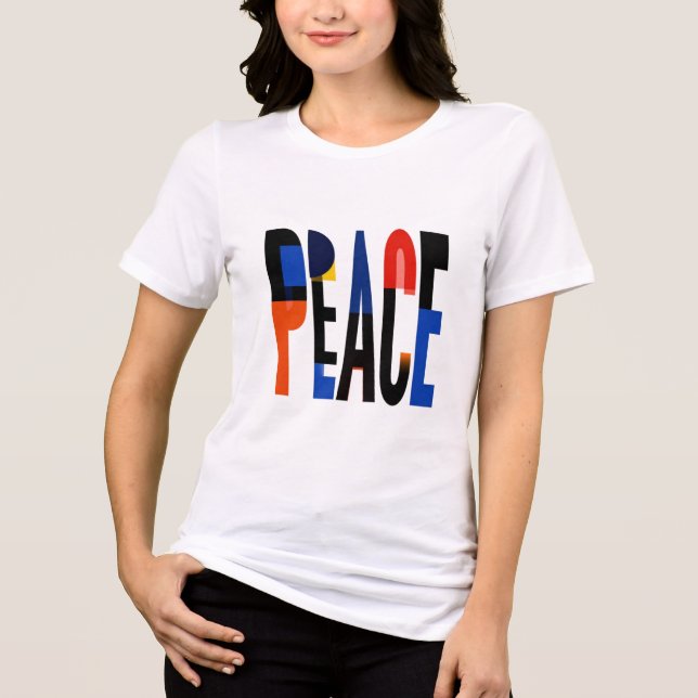 Peace Bauhaus Tri-Blend Shirt (Vorderseite)