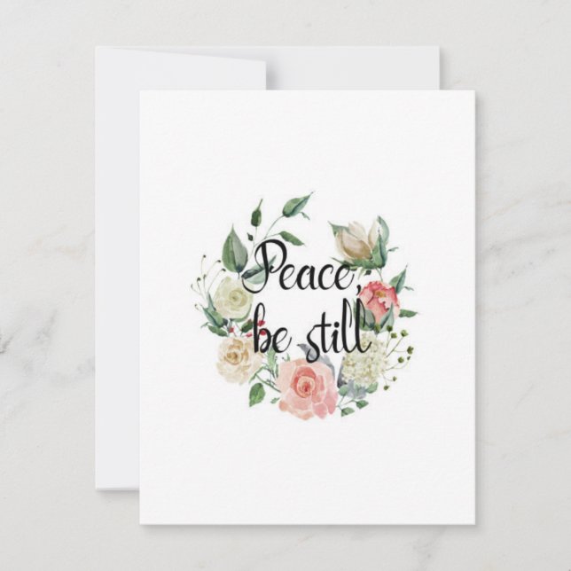Peace be still Bible Verse Grußkarte Mitteilungskarte (Vorderseite)
